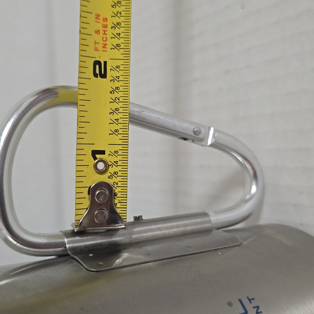 NEW Ozark Trail Silver Mug with Blue Logo and Carabiner Handle - Picture 16 of 16